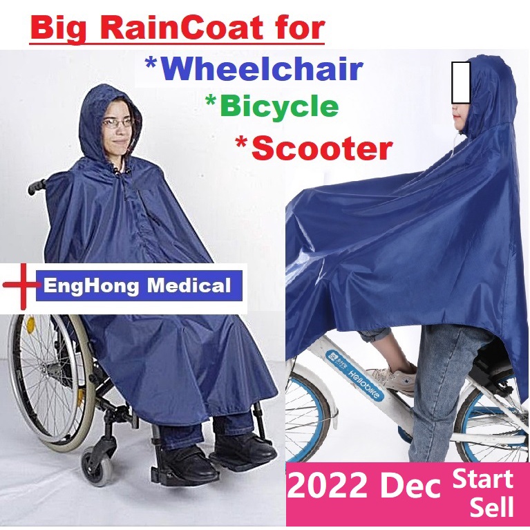 EngHong Wheelchair Raincoat, Motorbike Raincoat, Scooter Rain Jacket, Bicycle Raincoat, Largest Rain Coat Biggest