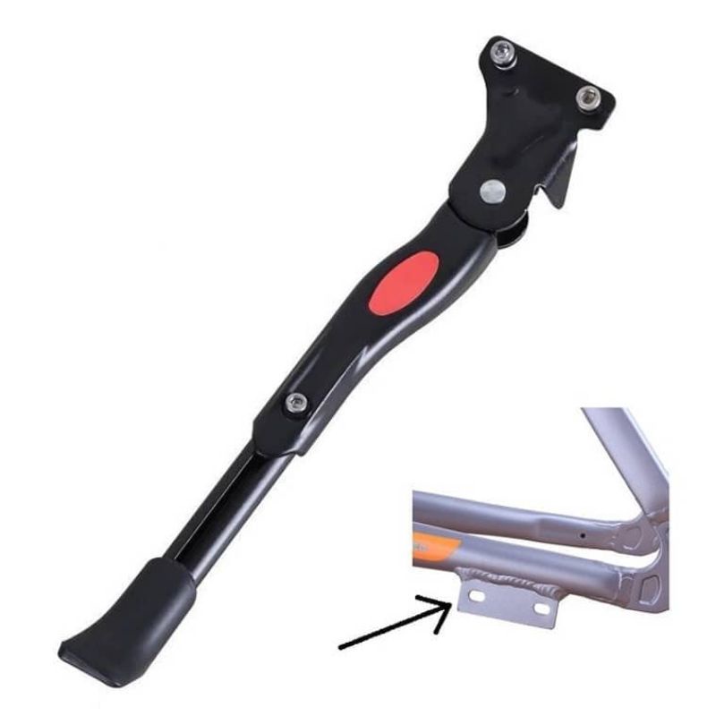 Bicycle 20/24/26 Alloy Aluminum 3 Point Side Stand Kick Stand MTB Tongkat Basikal Tengah Adjust