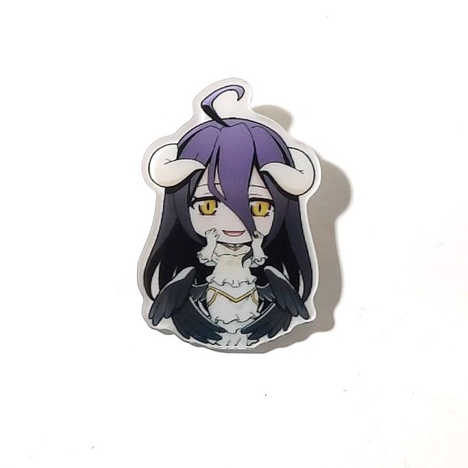 Albedo - Overlord High Quality Anime Acrylic Pin Badge Brooch | Shopee ...