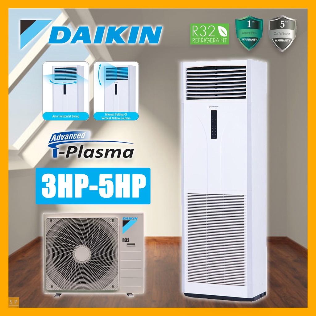 Daikin R32 Floor Standing 3hp 5hp Non Inverter With Advanced Iplasma