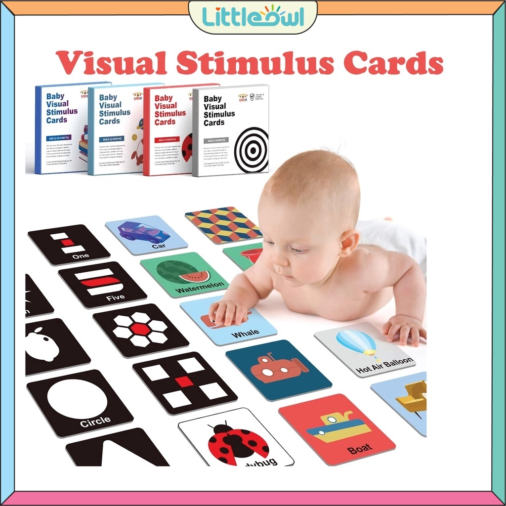 Newborn Baby Flash Card Visual Stimulation Cards Black White Shopee