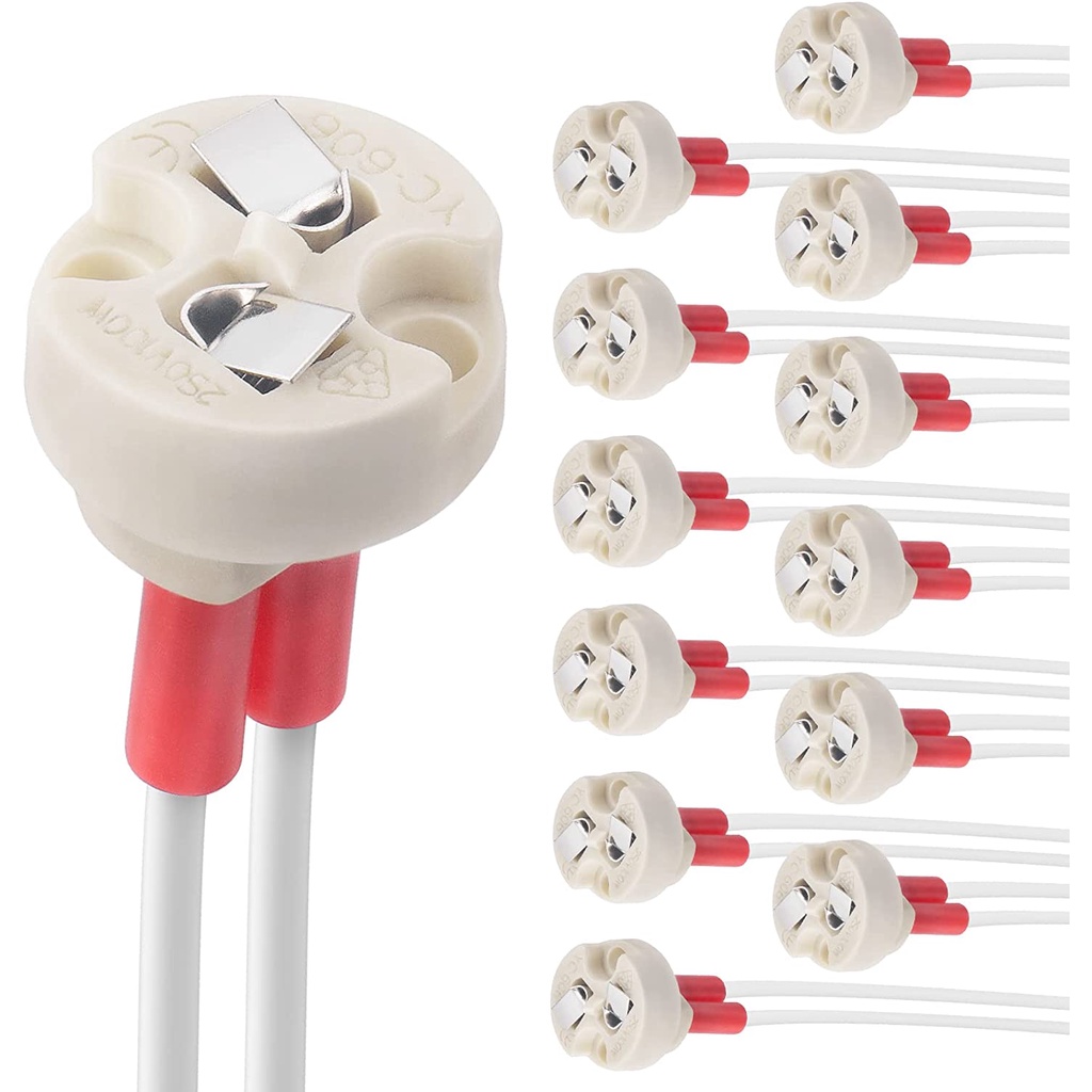 MR16 Holder GU5.3 Lampholder Ceramic Base Socket Bulb Holder Wire