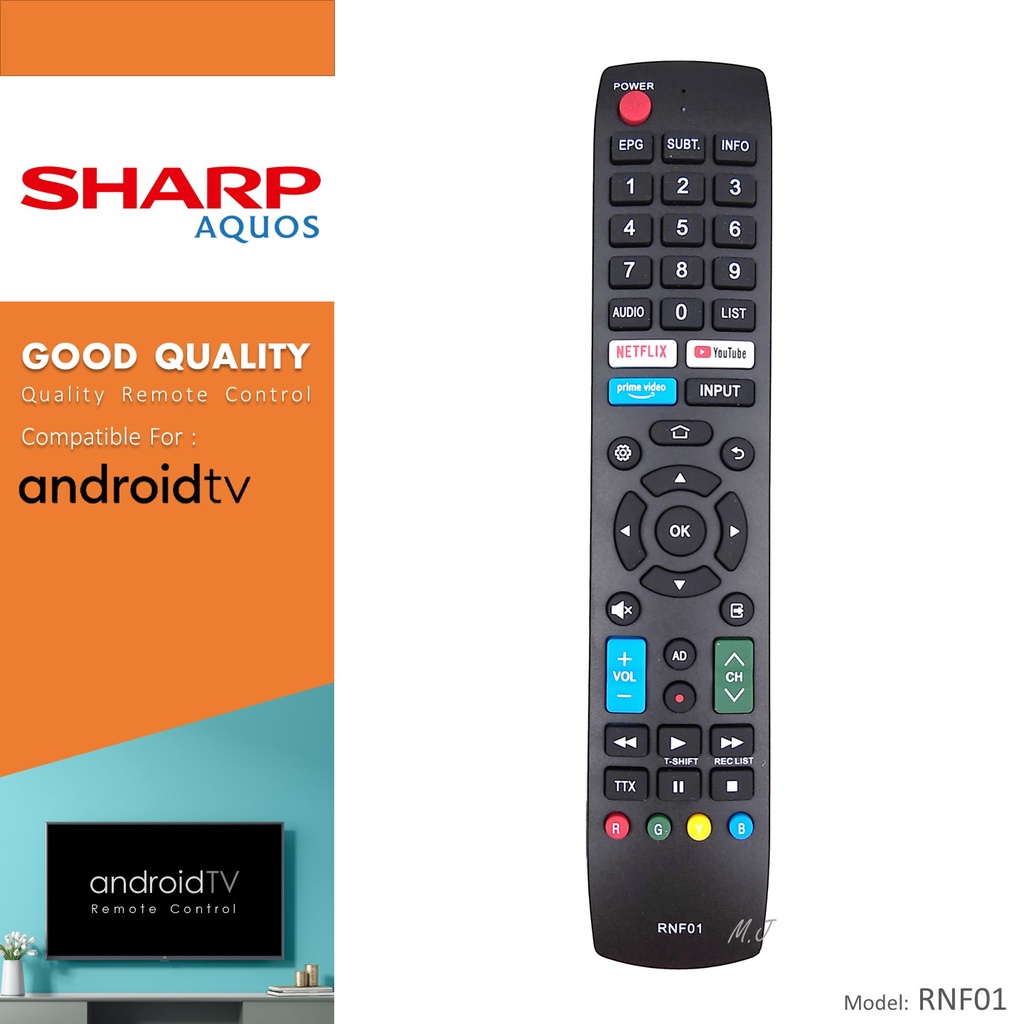 Compatible For *SHARP* Android TV Remote control [RNF01] Shopee Malaysia