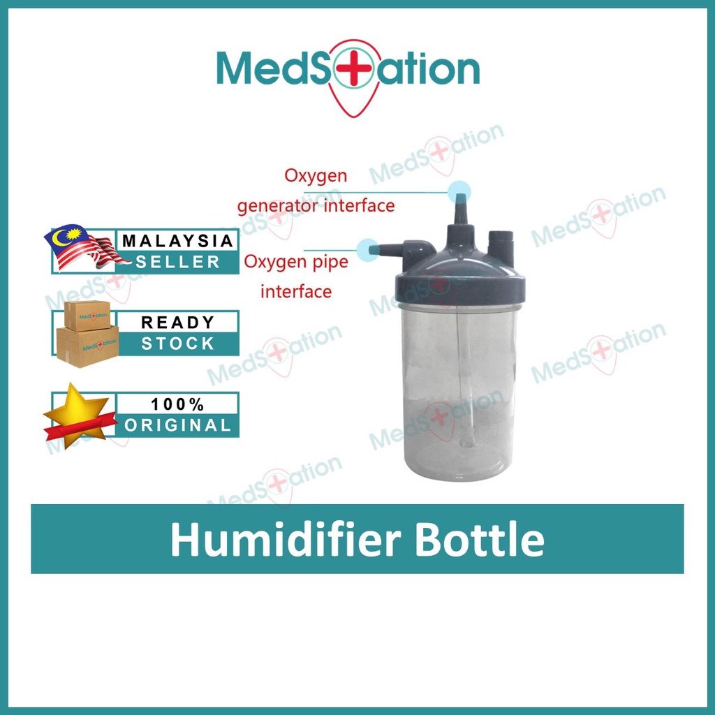 Oxygen Humidifier Bottle with Tubing Connector for Oxygen Concentrator