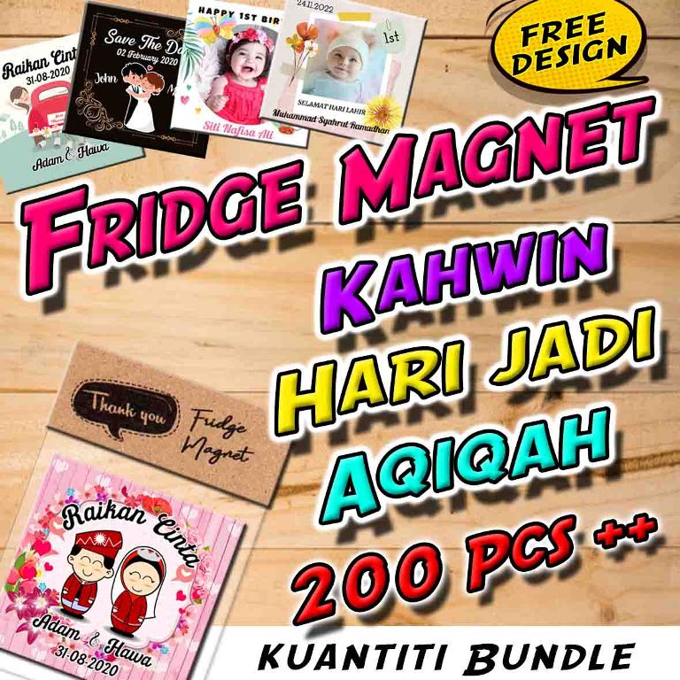 (200Pcs++)Fridge Kahwin/fridge