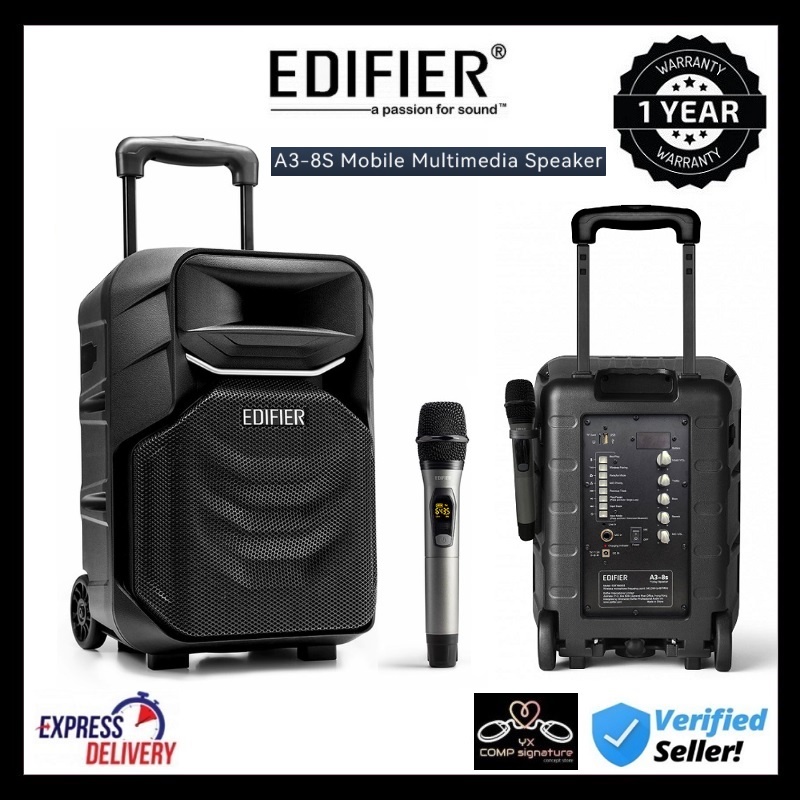 EDIFIER A3-8S - TWS TROLLEY SPEAKER BLUETOOTH DSP APPS RECORD REPLAY ...