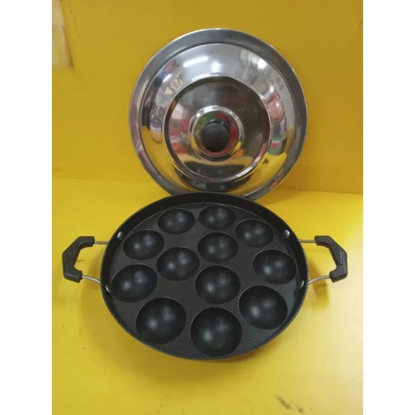 AJANTA NONSTICK KULI PANIYARAM PAN 12 CAVITY | Shopee Malaysia