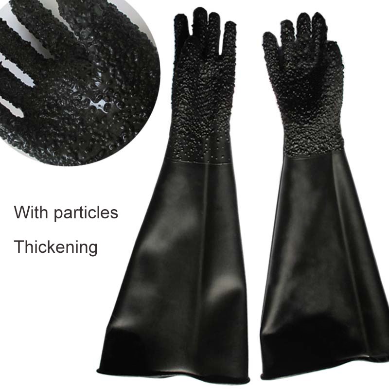 Sandblasting Rubber Gloves High-pressure Long Thicken Particles Wear-resistant Gloves Sandblasting Acid Alkali Resistant Gloves