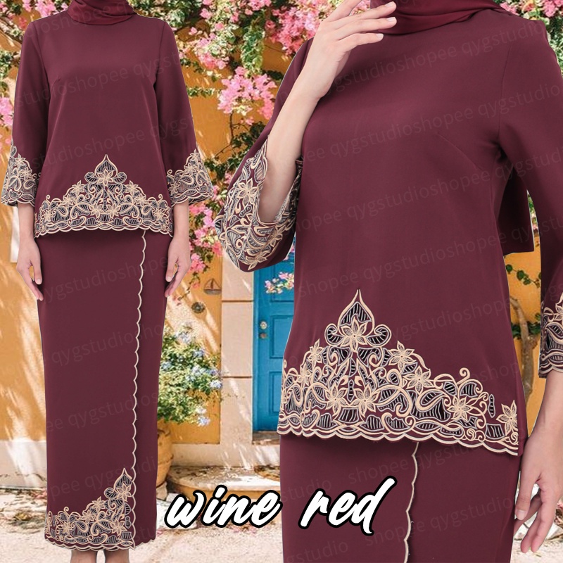 Baju Kurung Satin Nikah Tunang Set Baju Raya 2023 Bridesmaid Kurung