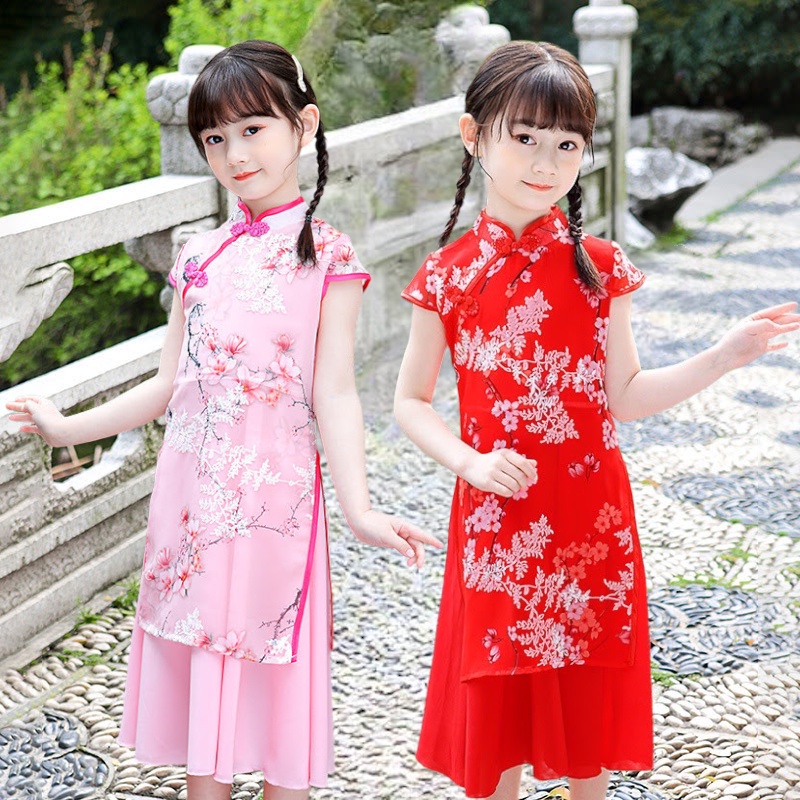 chinese silk dress for kids