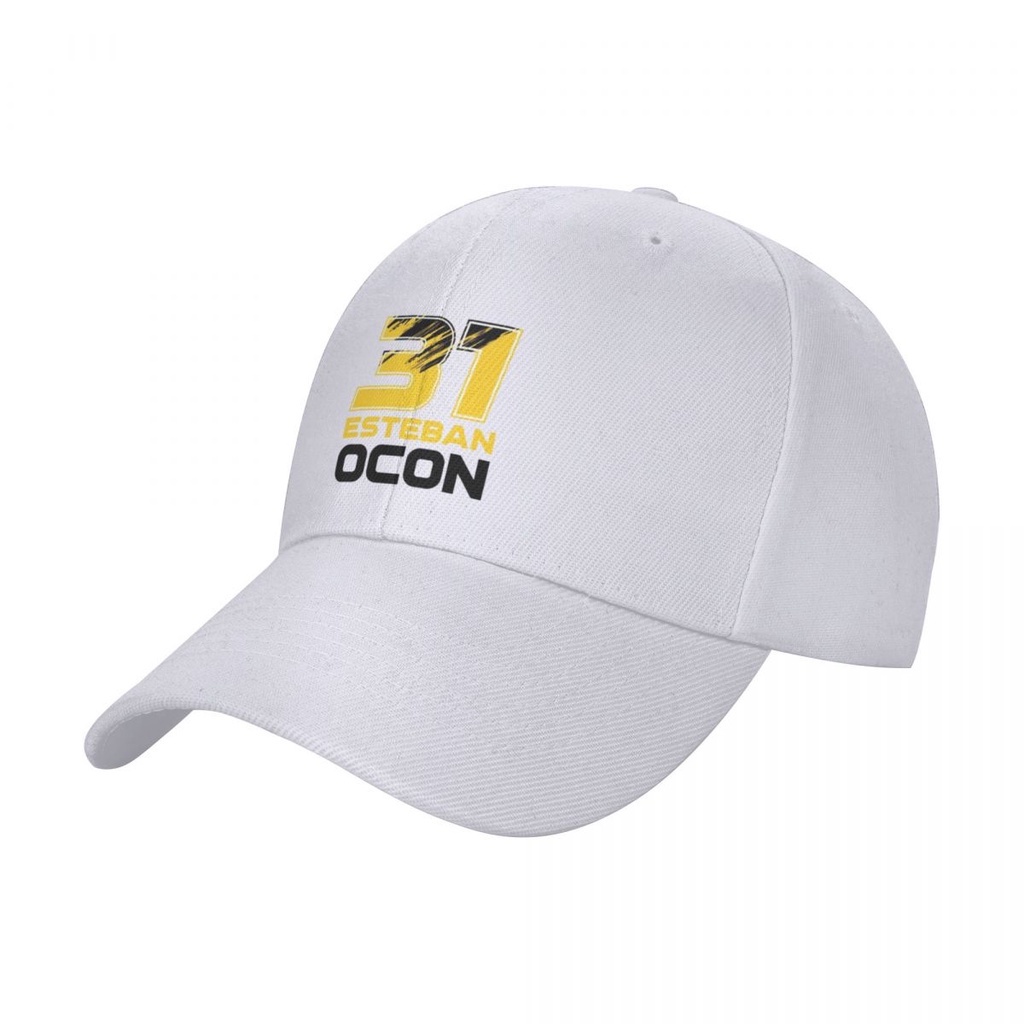 New Available Esteban Ocon logo (3) Baseball Cap Men Women Fashion Polyester Adjustable Solid Color Curved Brim Hat Unis