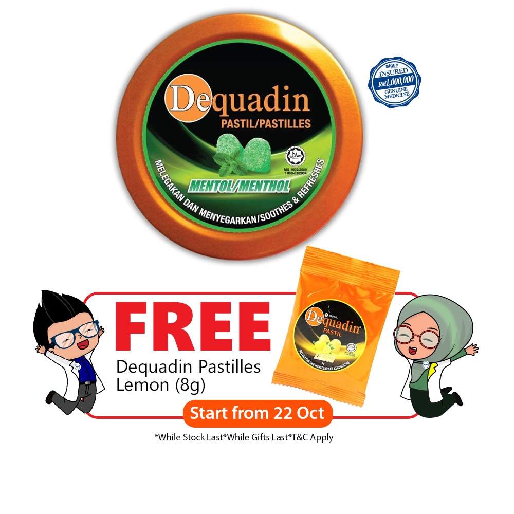 3 Tubes Dequadin Pastilles Agrumes - Mal De Gorge, Toux - 24 Pastilles Par Tube