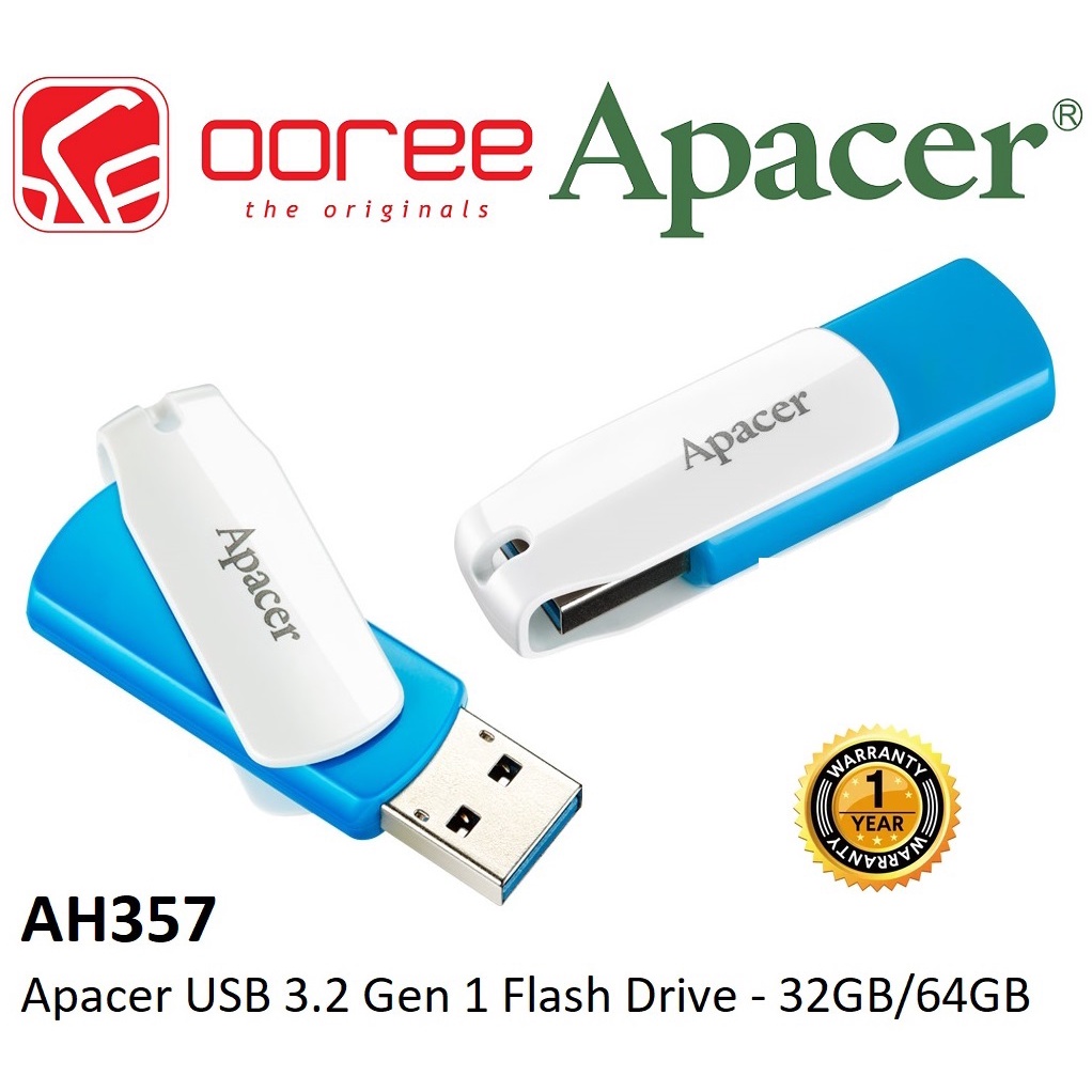 APACER AH357 USB 3.2 GEN 1 USB FLASH DRIVE PENDRIVE THUMB DRIVE WITH