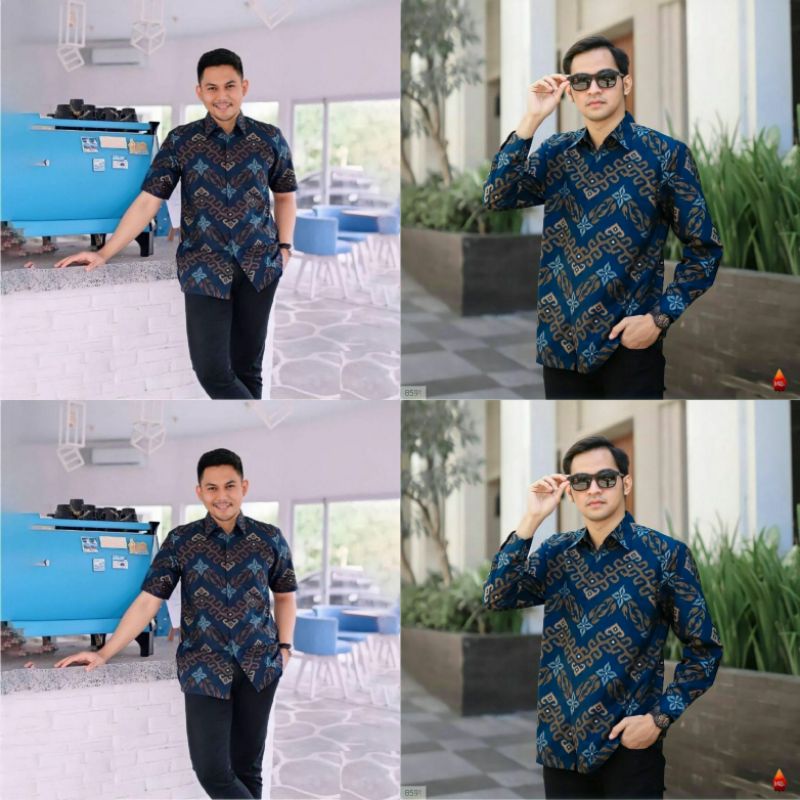 KEMEJA Indonesian BATIK ZIG ZAG MOTIF Men's Shirt