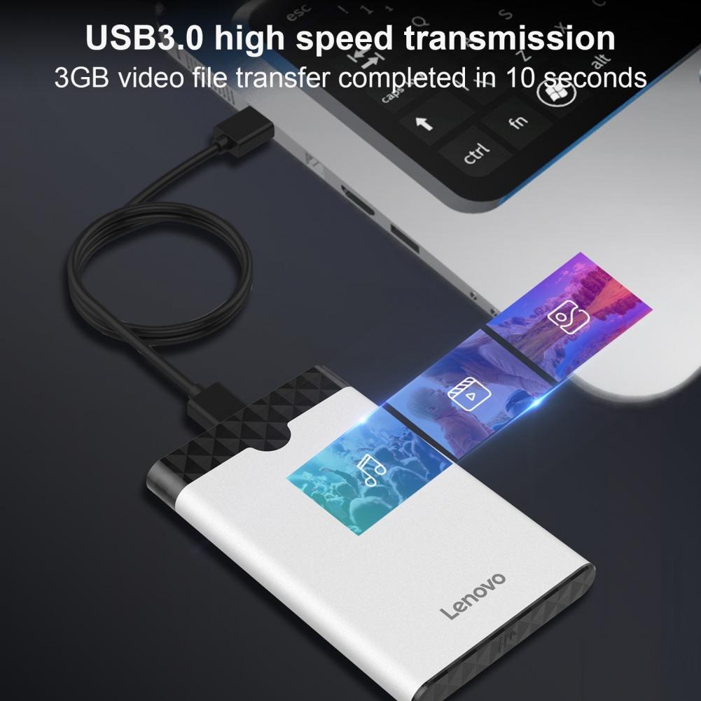 Lenovo USB 3.0 S03 SATA HDD SSD Box 5Gbps Hard Drive External Case