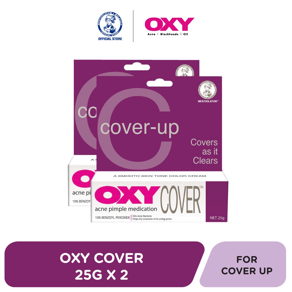 Oxy Cover Acne Treatment Lotion 25g- Benzoyl Peroxide (10%) (Twin Pack ...