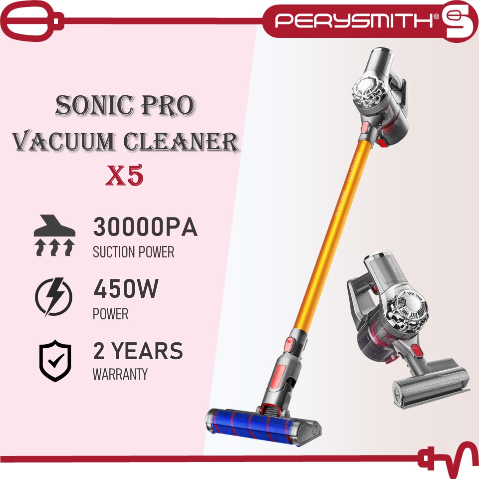 PERYSMITH Sonic Pro Series Vacuum Cleaner X5 (450w) Anti Dust Mite HEPA