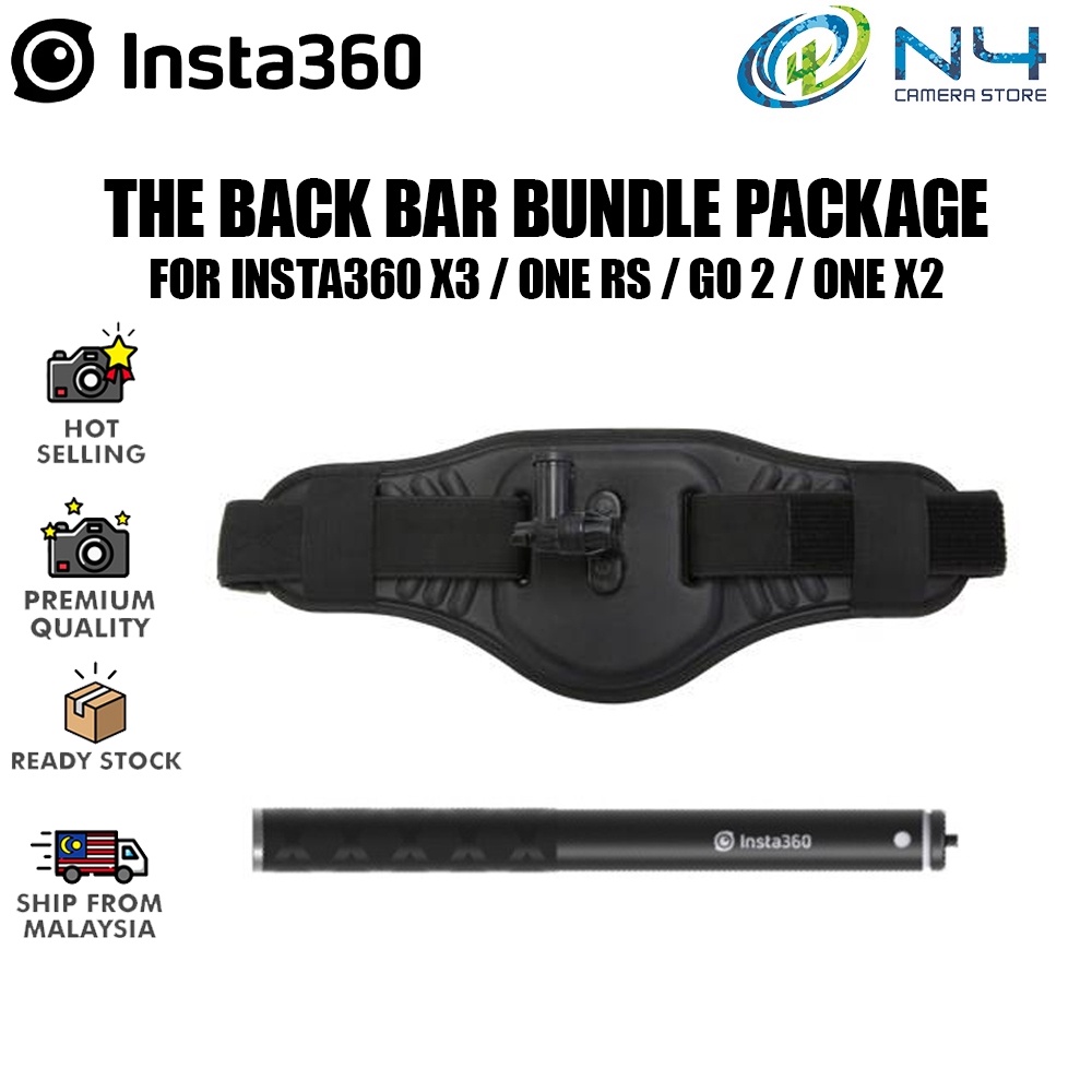 Insta360 Waist Strap / Back Bar Bundle For One R & One X (100 Genuine