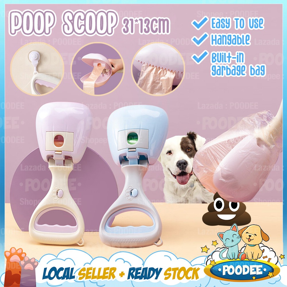 POODEE 30cm Macaron Pooper Scooper Poop Collector Pet Small Dog Cat ...