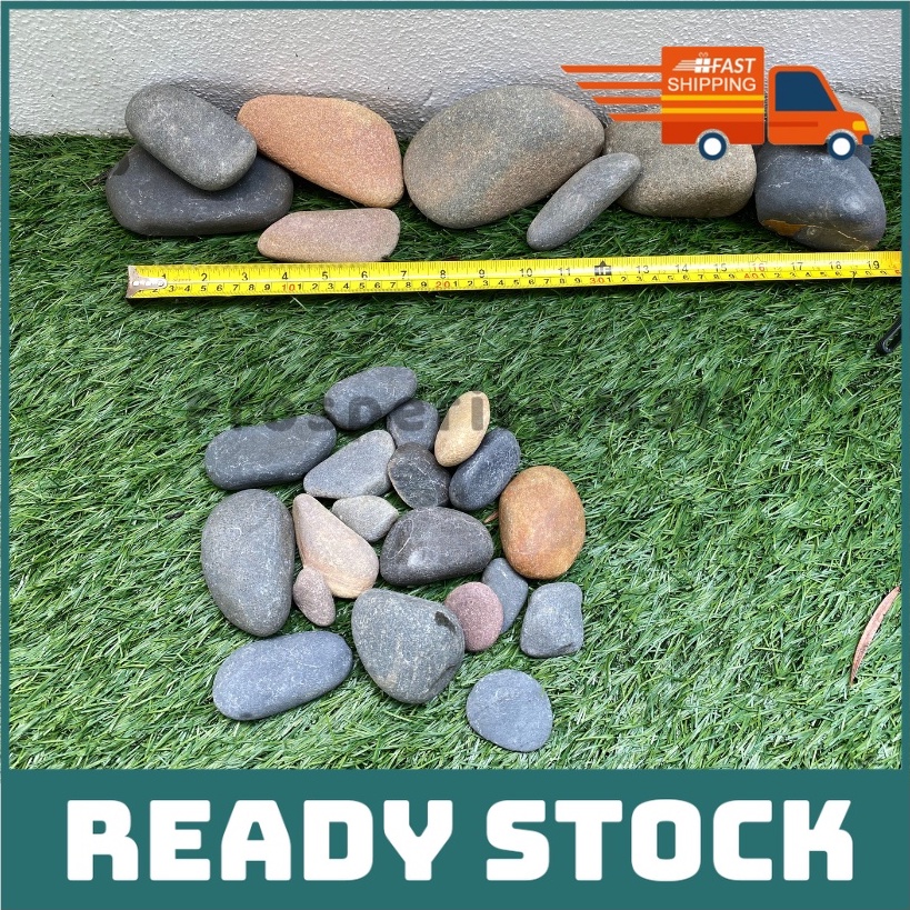 (1KG) Inland Pebbles, River Rocks, Gardening, Landscape, Massage Stones