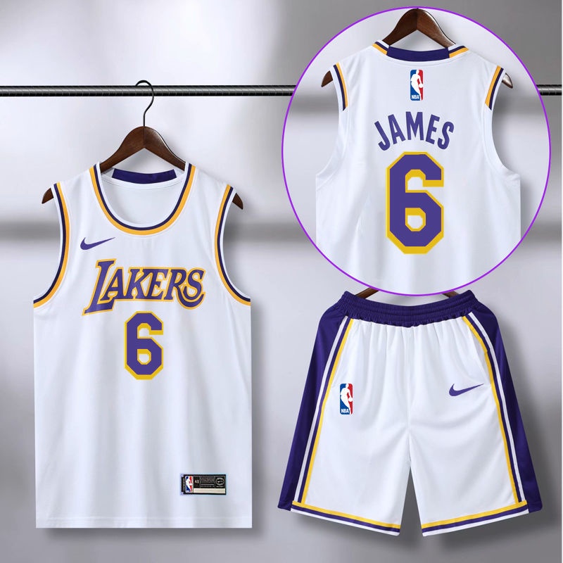 2022 NBA Jersey Men‘s’ Los Angeles Lakers LeBron James 6 Basketball Jerseys Jersey Round Neck Yellow Lebron James Jersey