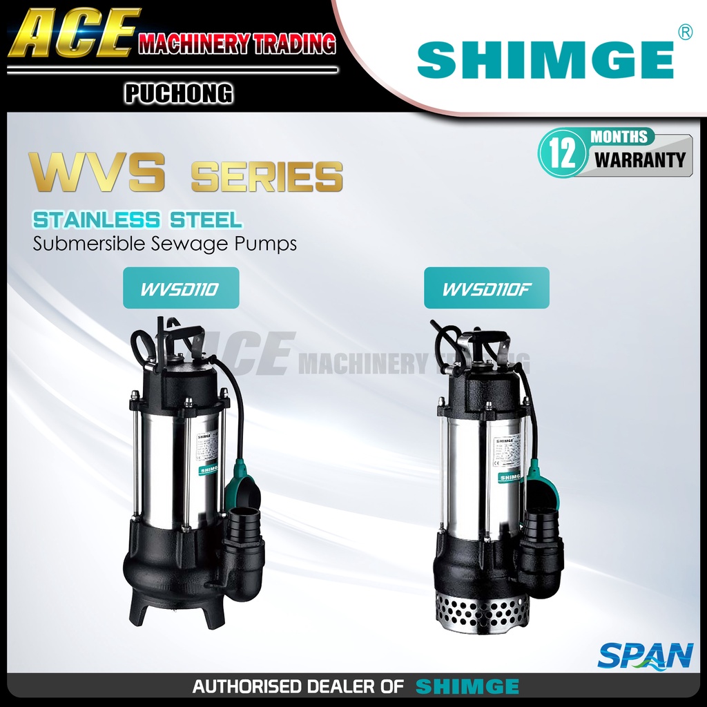 Shimge Wvs Series Wvs110 Wvsd110f Stainless Steel Submersible Sewage Pumps 15hp 8968