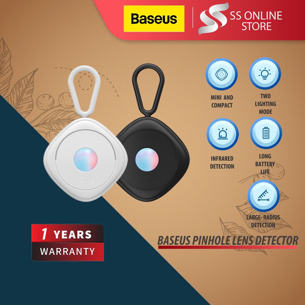 Baseus Mini Portable Anti-spy Hidden Camera Detector Smart Home Security Tool Camera Lens Detection Gadget Anti-IR Surve