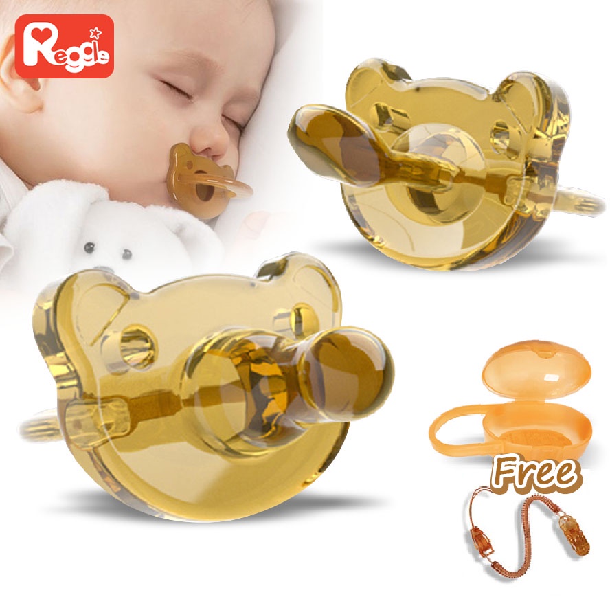 Have Quality Silicone puting pacifier set Super soft nipples Sleeping Newborn baby nipple BPA Durable