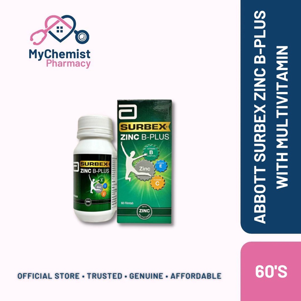 Abbott Surbex Zinc BPlus Multivitamins 60's (Bottle) Shopee Malaysia