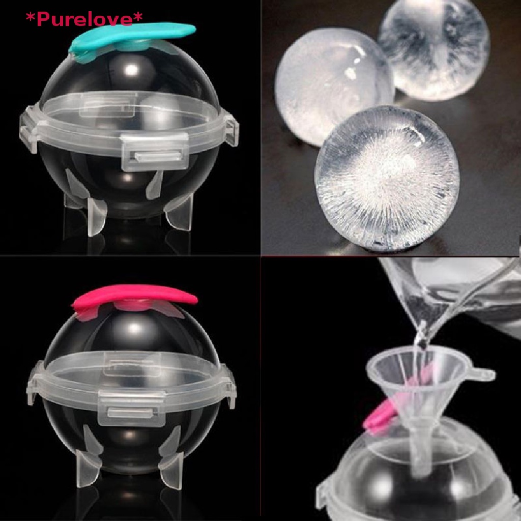 Purelove> Round Ball Ice Cube Mold DIY Ice Cream Maker Silicone Ice Mould Whiskey Ice Tray new