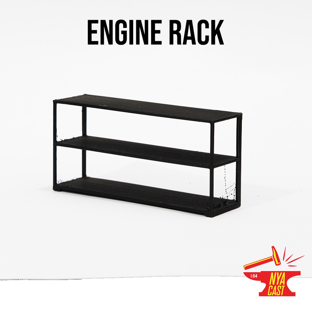 Engine Rack DIsplay 5 Colour 1/64 Diorama Diecast Organizer Hotwheels 1