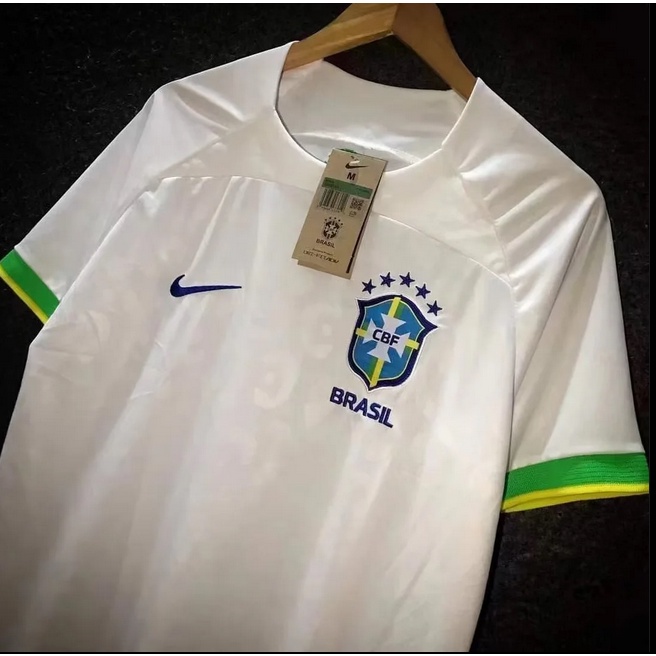 2022 Brazil Football Jersey Men's White Shopee Malaysia