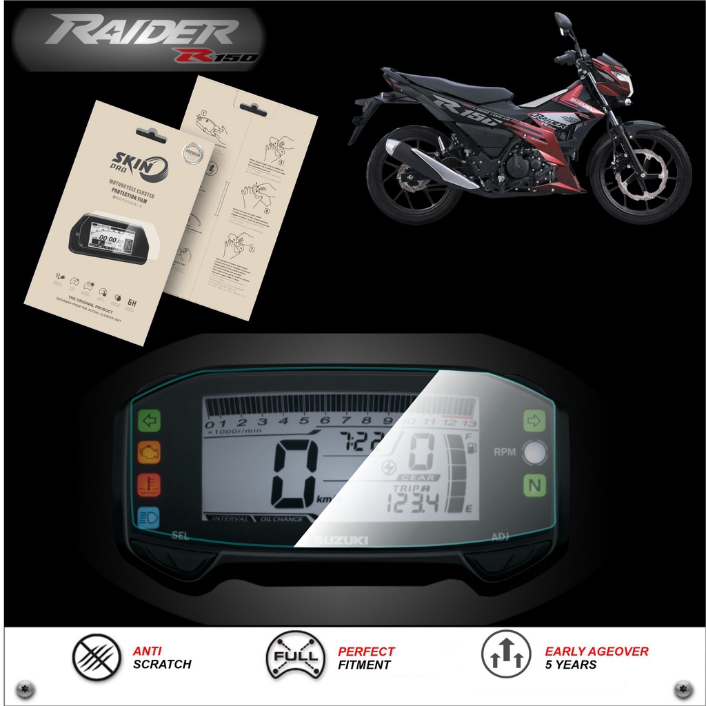PPF sticker protects the watch face of SUZUKI RAIDER R150 FI - SUZUKI RAIDER R 150 RAIDER 150 FI