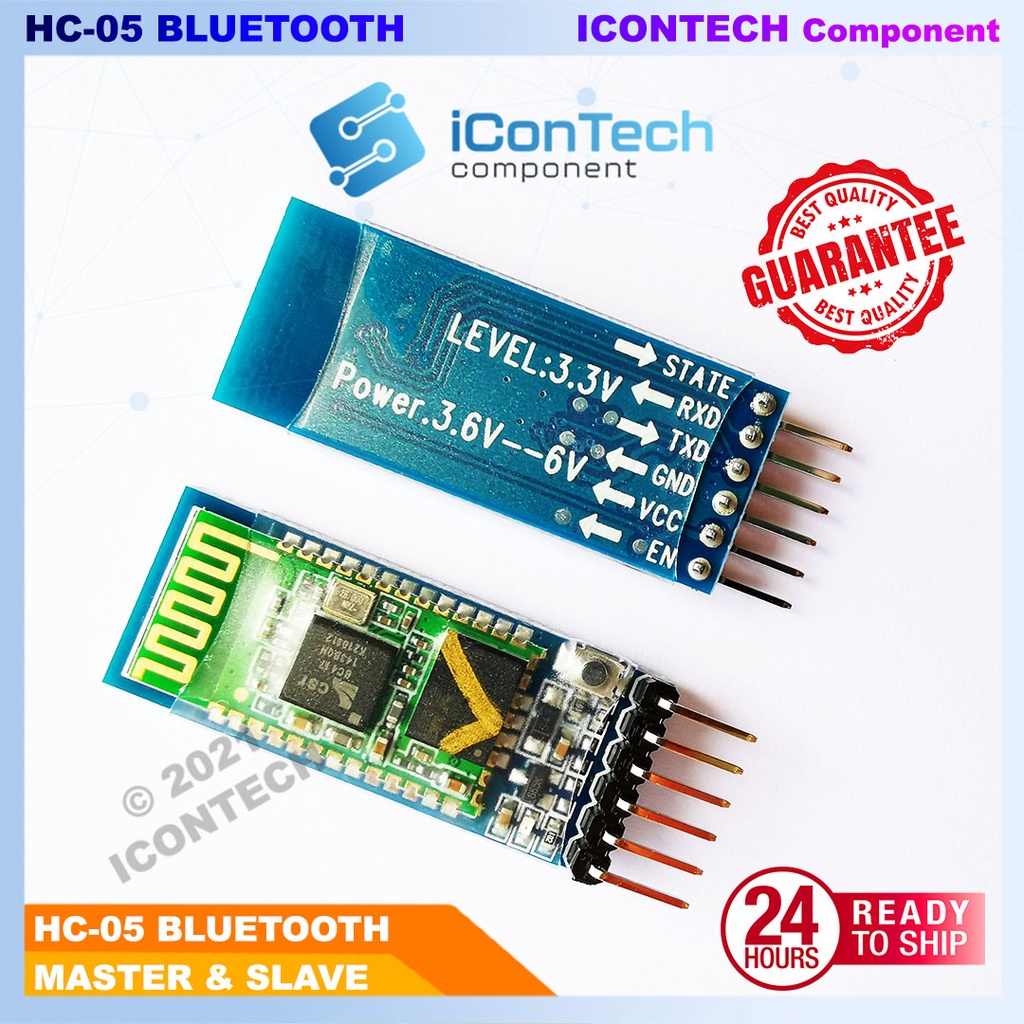 HC-05 Bluetooth Module Master and Slave Mode AT Command Support HC05 ...