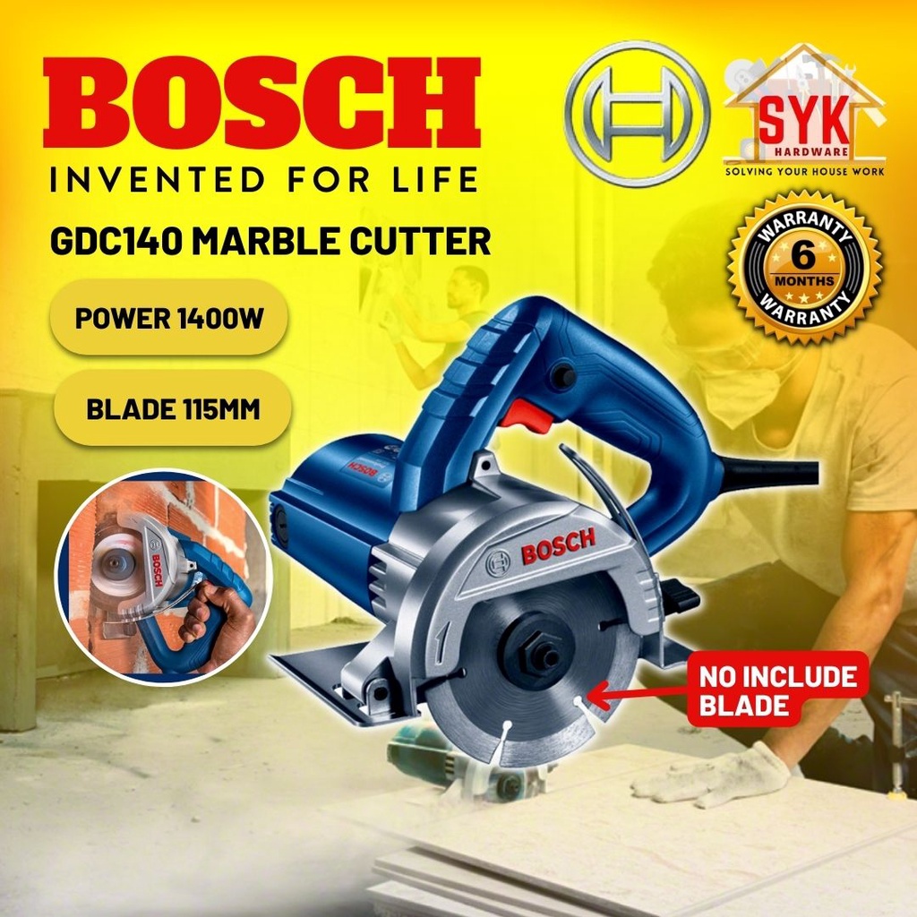 SYK BOSCH Marble Cutter Machine GDC140 Tile Mosaic Diamond Electric Cutter Power Tools Mesin