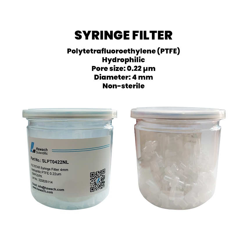 VILLCASE 25 Stück Spritzenfilter Hydrophile Nylonmembran Nicht Sterile Filtration 