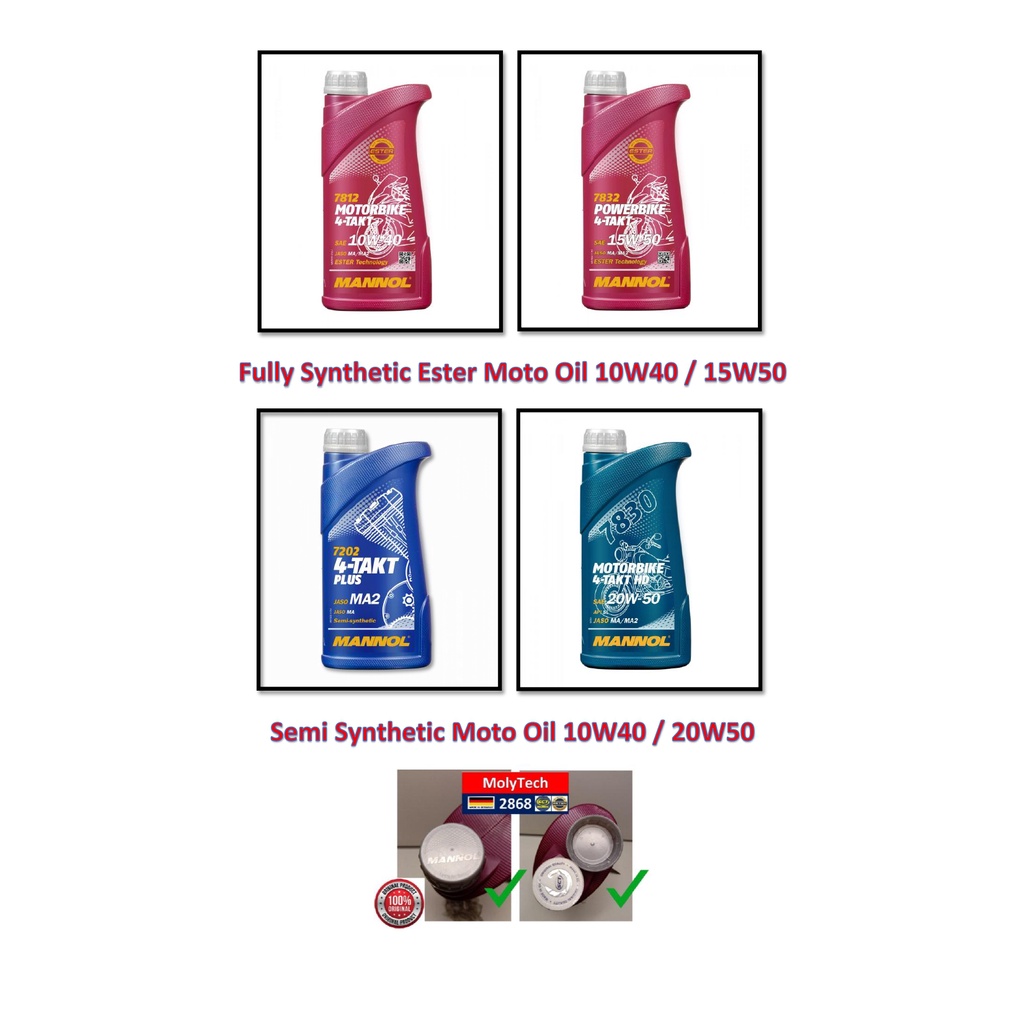 Germany MotoBike Oil Fully / Semi , 10W40 / 15W50 / 20W50 ( 1L ) with ...