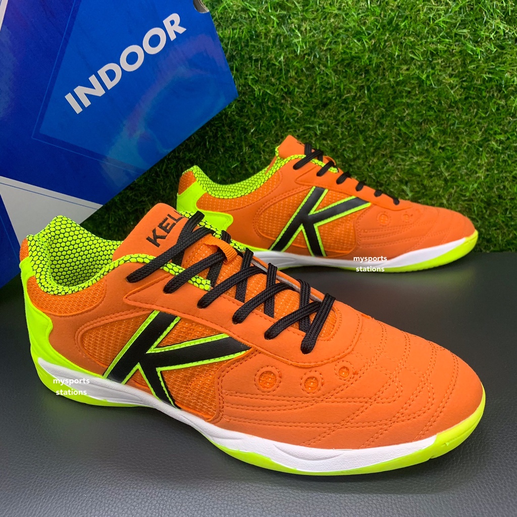 KELME Indoor Copa 227 (55257) Futsal Shoes Kasut Futsal (Orange Naranja) 100 Original Ready