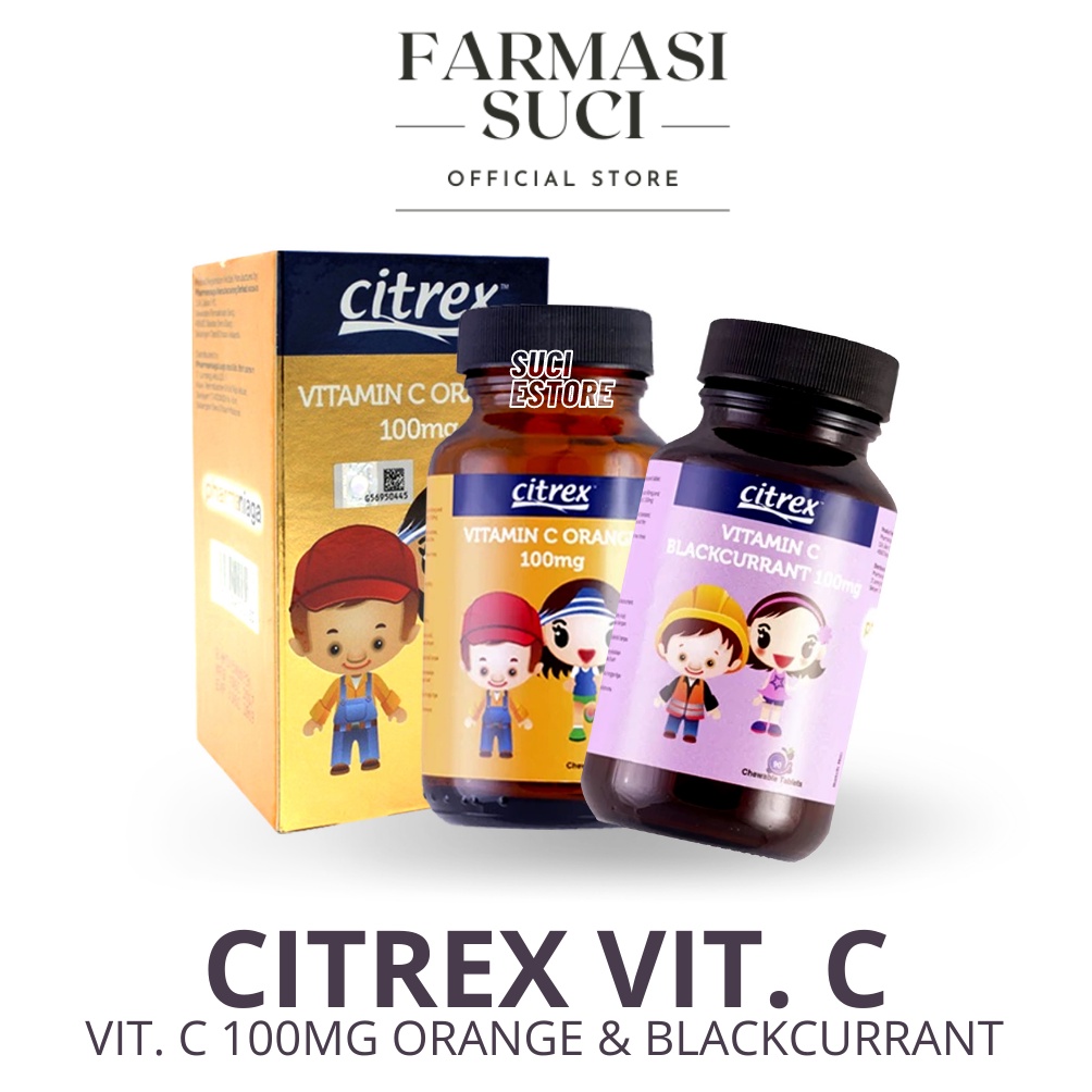 CITREX Vitamin C 100mg Orange / Blackcurrant 90 Tablets [TWIN PACK