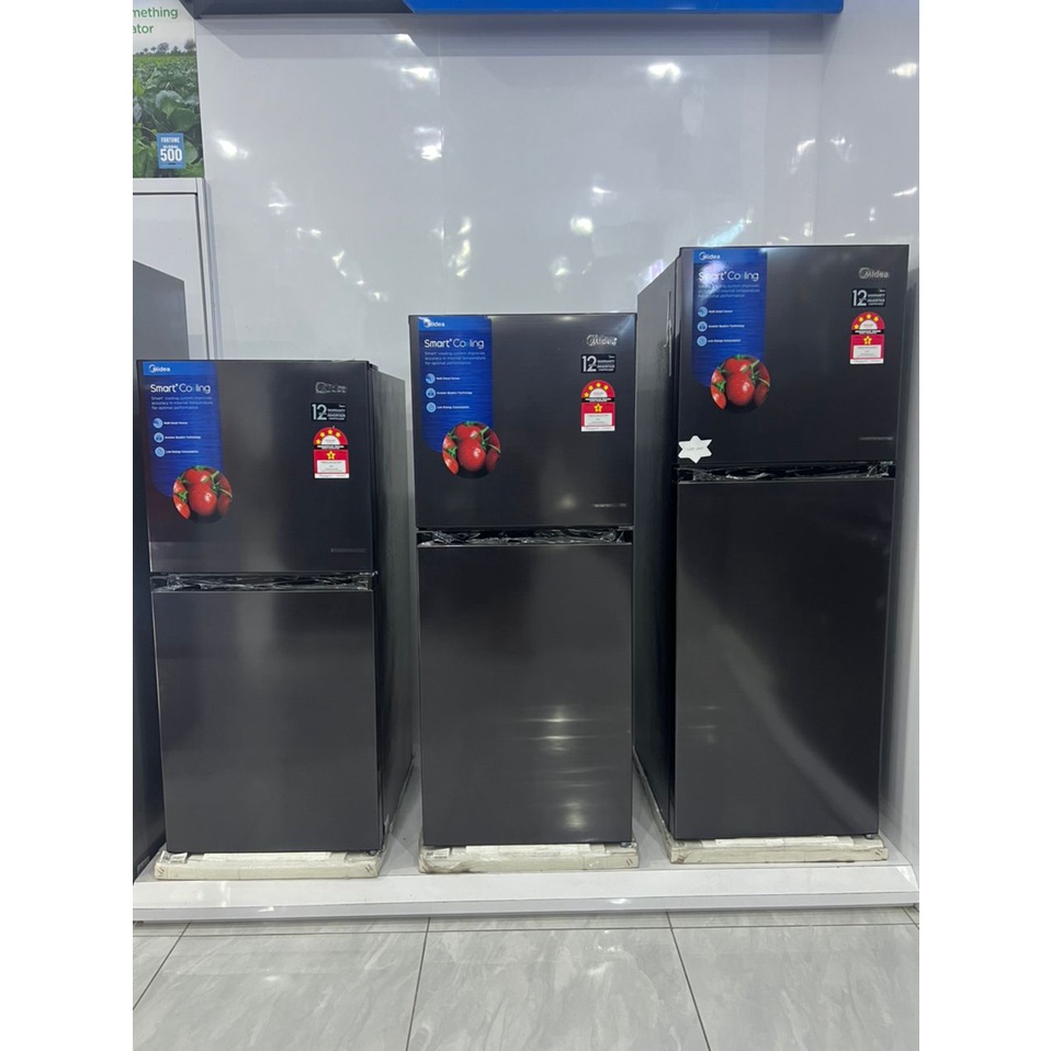 Midea Twin door refrigerator 4 star inverter black colour 200 litre, 240 litre & 280 litre