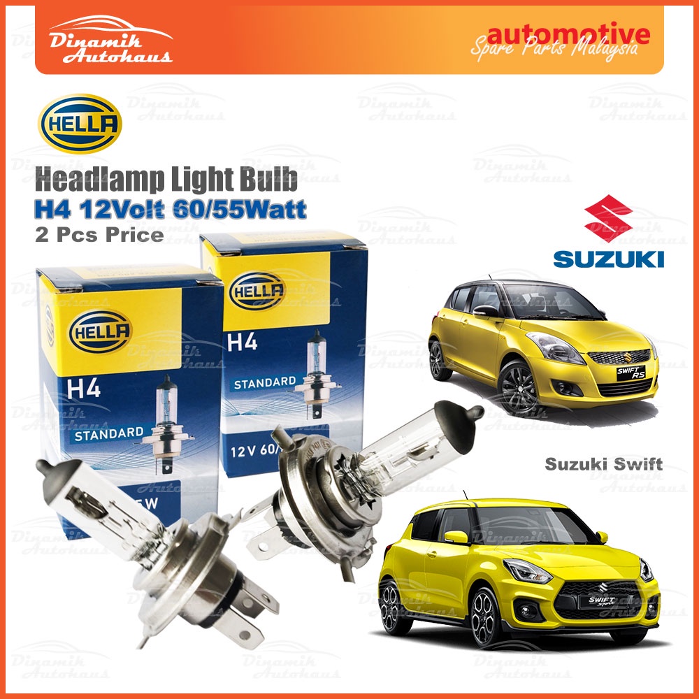 Suzuki Swift Car Headlamp Halogen Head Light Bulb Hella H4/P43t 12V