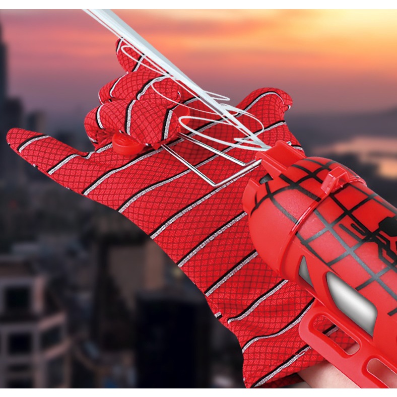 Mainan Sarung Tangan Spiderman Dengan Sarang Labah-Labah Spiderman Glove with Spider Web Superhero Glove Toys Cosplay