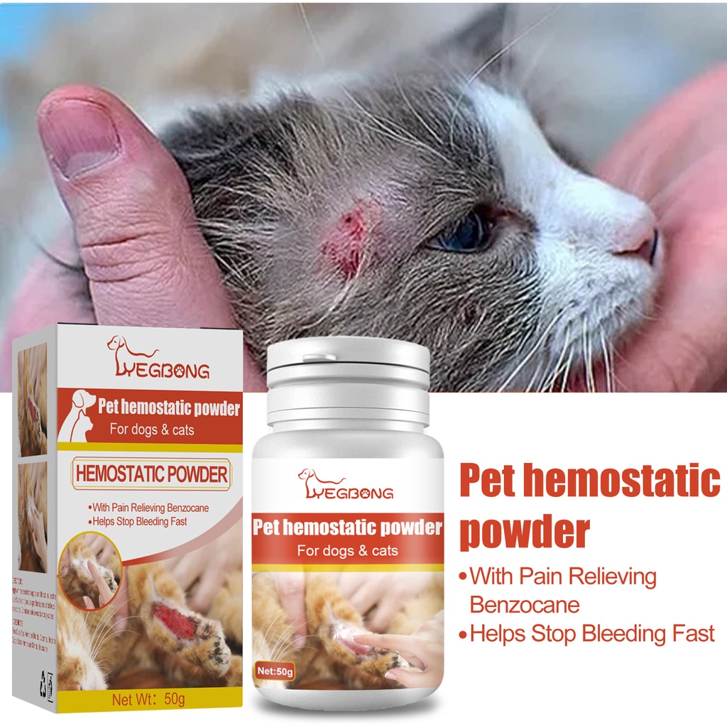 Yegbong Pet Hemostatic Powder Relieve Injury Healing Cat Dog Skin Wound
