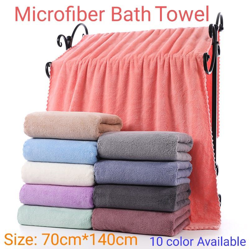 Mircofiber Bath Towel Beach Towel (70cm*140cm) Super Absorbent Quick Drying Towel Tuala 超细纤维浴巾毛巾超吸水