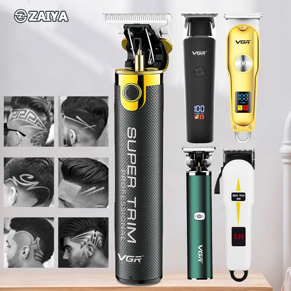 HAIR TRIMMER VGR Hair Clipper Rechargeable Men Beard Cutting Machine cutter shaver cordless cut Mesin rambut