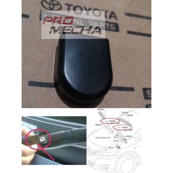 ORIGINAL TOYOTA FRONT WIPER ARM CAP COVER VIOS, HILUX, FORTUNER, INNOVA