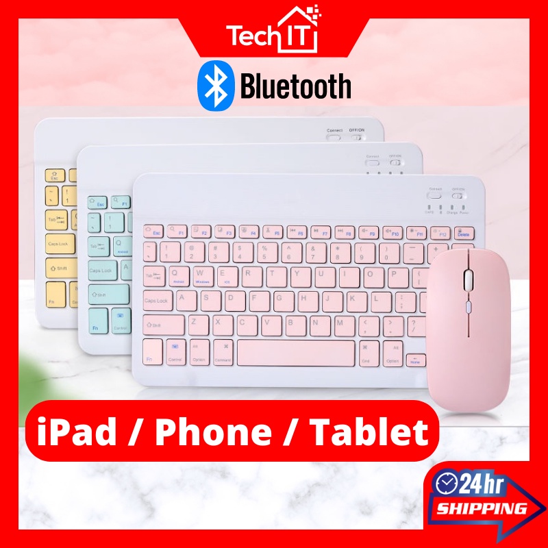 Universal Bluetooth Keyboard Mouse Wireless For iPad Tablet Laptop Mini Slim Keyboards & Mice Light Portable Thin