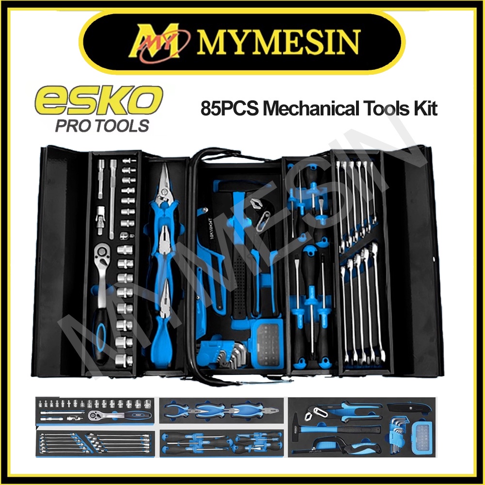 MY ESKO 85pcs Professional Tool Box Set Combination Socket Wrench ...