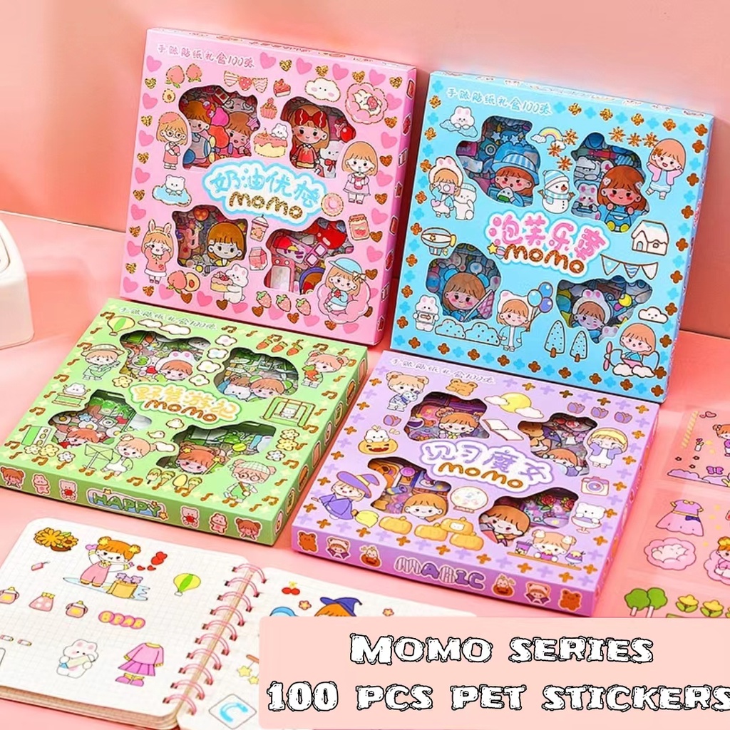 Momo Stickers/PET Stickers/Cute Cartoon Stickers/DIY Stickers/ Character Stickers/Journal