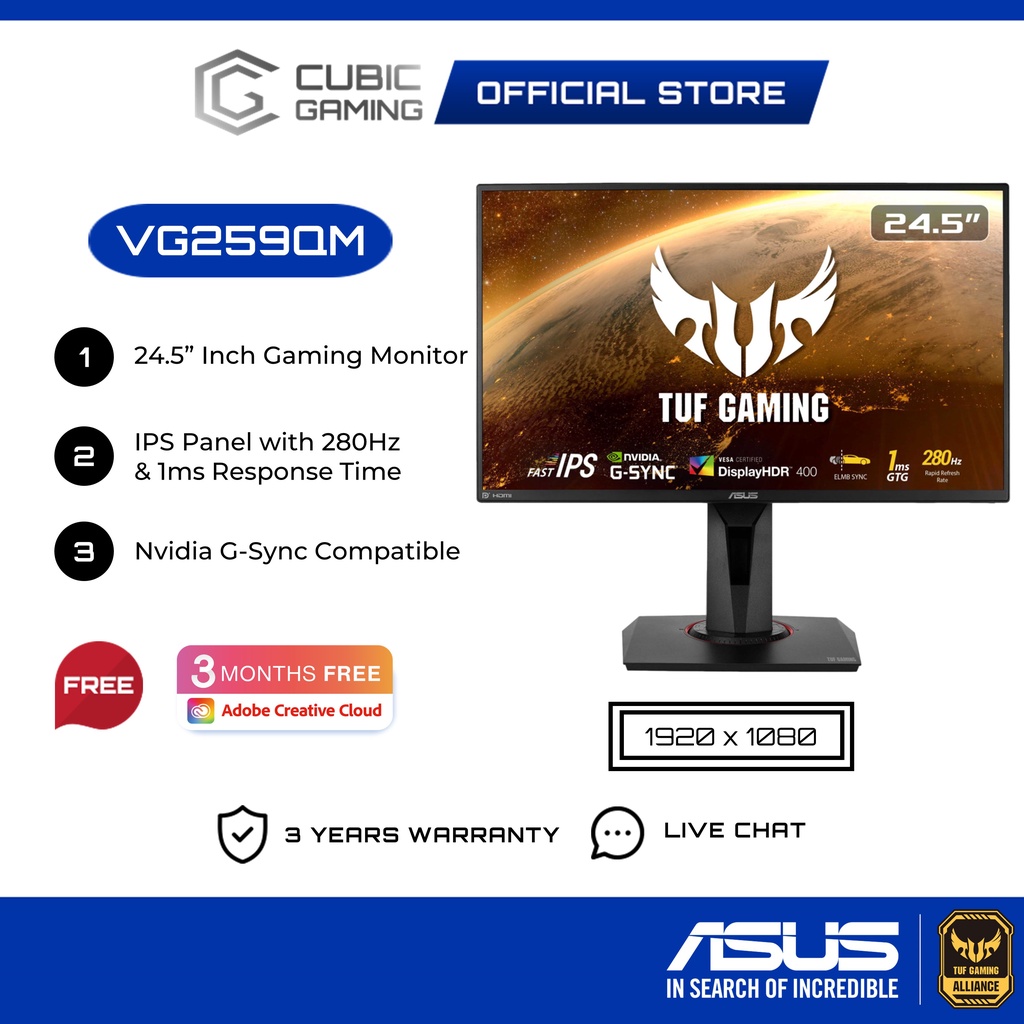 ASUS TUF Gaming VG259QM / VG279QM HDR Gaming Monitor w/ FHD (24.5"/27